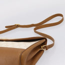 GUCCI GG Supreme Shoulder Bag PVC White Gold Tone 116 02 067 Auth BA16167-8