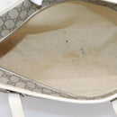 GUCCI GG Supreme Tote Bag PVC Beige Silver 211137 Auth BA16169-11