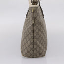 GUCCI GG Supreme Tote Bag PVC Beige Silver 211137 Auth BA16169-3