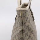 GUCCI GG Supreme Tote Bag PVC Beige Silver 211137 Auth BA16169-4
