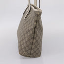 GUCCI GG Supreme Tote Bag PVC Beige Silver 211137 Auth BA16169-5