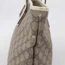 GUCCI GG Supreme Tote Bag PVC Beige Silver 211137 Auth BA16169-6