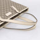 GUCCI GG Supreme Tote Bag PVC Beige Silver 211137 Auth BA16169-9
