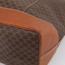 CELINE Macadam Tote Bag PVC Brown Gold Tone Auth BA16170-7