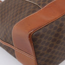 CELINE Macadam Tote Bag PVC Brown Gold Tone Auth BA16170-16