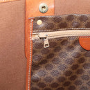CELINE Macadam Tote Bag PVC Brown Gold Tone Auth BA16170-22