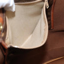 CELINE Macadam Tote Bag PVC Brown Gold Tone Auth BA16170-23