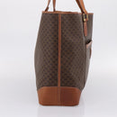 CELINE Macadam Tote Bag PVC Brown Gold Tone Auth BA16170-3