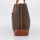 CELINE Macadam Tote Bag PVC Brown Gold Tone Auth BA16170-4