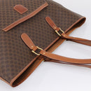 CELINE Macadam Tote Bag PVC Brown Gold Tone Auth BA16170-14