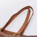 CELINE Macadam Tote Bag PVC Brown Gold Tone Auth BA16170-15