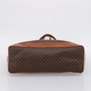 CELINE Macadam Tote Bag PVC Brown Gold Tone Auth BA16170-5