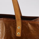 LOUIS VUITTON Monogram Vernis Reade MM Hand Bag Bronze M91143 LV Auth BA16171-14