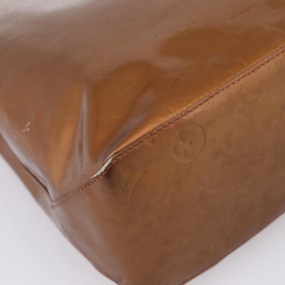 LOUIS VUITTON Monogram Vernis Reade MM Hand Bag Bronze M91143 LV Auth BA16171