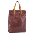 LOUIS VUITTON Monogram Vernis Reade MM Hand Bag Purple M91087 LV Auth BA16172-13