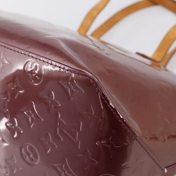 LOUIS VUITTON Monogram Vernis Bellevue GM Hand Bag Viole M93588 LV Auth BA16176