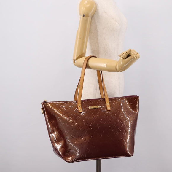 LOUIS VUITTON Monogram Vernis Bellevue GM Hand Bag Viole M93588 LV Auth BA16176