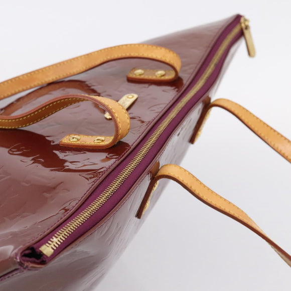 LOUIS VUITTON Monogram Vernis Bellevue GM Hand Bag Viole M93588 LV Auth BA16176