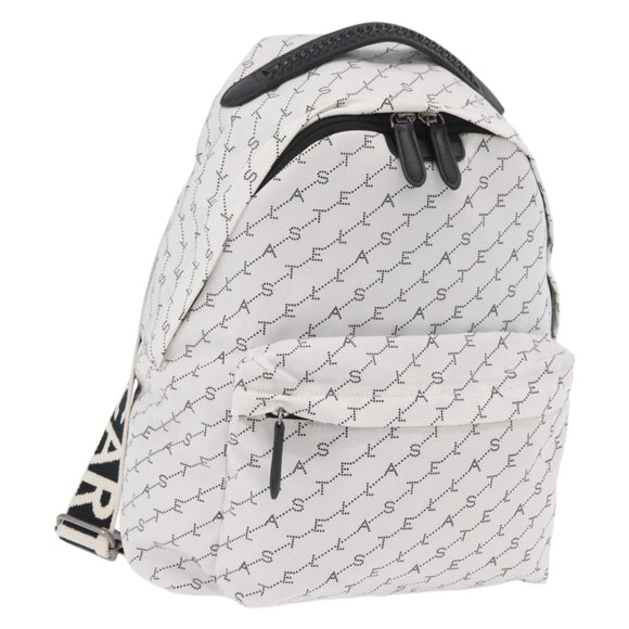 Stella McCartney Backpack Nylon White Black Auth BA16177