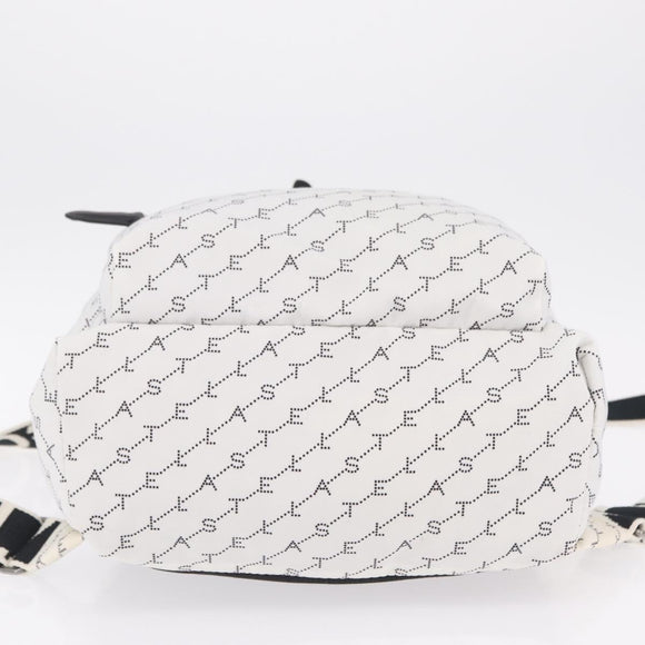 Stella McCartney Backpack Nylon White Black Auth BA16177