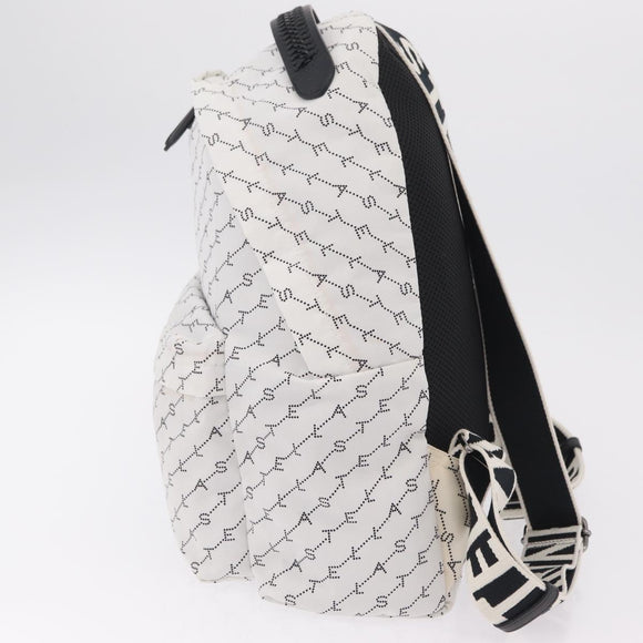 Stella McCartney Backpack Nylon White Black Auth BA16177