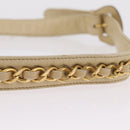 CHANEL Matelasse Waist Bag Lamb Skin Beige Gold Tone CC Auth BA16179-12