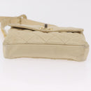 CHANEL Matelasse Waist Bag Lamb Skin Beige Gold Tone CC Auth BA16179-14