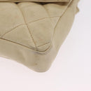CHANEL Matelasse Waist Bag Lamb Skin Beige Gold Tone CC Auth BA16179-16