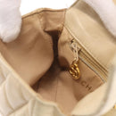 CHANEL Matelasse Waist Bag Lamb Skin Beige Gold Tone CC Auth BA16179-26