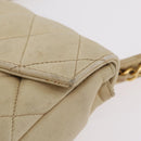 CHANEL Matelasse Waist Bag Lamb Skin Beige Gold Tone CC Auth BA16179-7