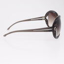 Valentino Sunglasses Plastic Black Silver Auth BA16183-7