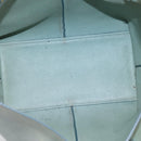 Chloe Vic Tote Bag Leather Light Blue Gold Tone Auth BA16184-15