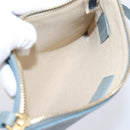Chloe Vic Tote Bag Leather Light Blue Gold Tone Auth BA16184-20