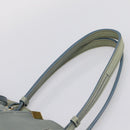 Chloe Vic Tote Bag Leather Light Blue Gold Tone Auth BA16184-8