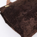 GIVENCHY Hand Bag Velor Brown Auth BA16185A-13