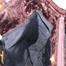 GIVENCHY Hand Bag Velor Brown Auth BA16185A-18