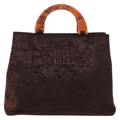 GIVENCHY Hand Bag Velor Brown Auth BA16185A - 0