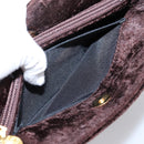 GIVENCHY Hand Bag Velor Brown Auth BA16185A-25