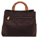 GIVENCHY Hand Bag Velor Brown Auth BA16185A-3