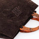 GIVENCHY Hand Bag Velor Brown Auth BA16185A-6