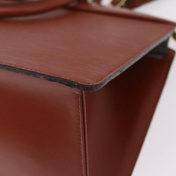 LOUIS VUITTON Epi Riviera Hand Bag Brown M48183 LV Auth BA16187