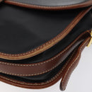 CELINE Shoulder Bag Leather Black Gold Auth BA1619-8