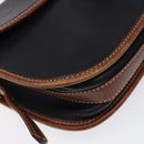 CELINE Shoulder Bag Leather Black Gold Auth BA1619-15