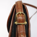 CELINE Shoulder Bag Leather Black Gold Auth BA1619-9