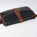 CELINE Shoulder Bag Leather Black Gold Auth BA1619-6