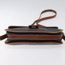 CELINE Shoulder Bag Leather Black Gold Auth BA1619-5