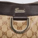 GUCCI GG Crystal Shoulder Bag Coated Canvas Outlet Beige 265691 Auth BA16190-20