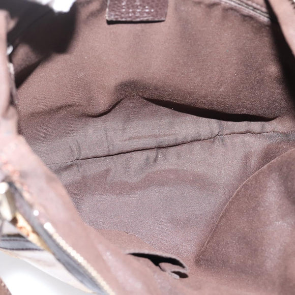 GUCCI GG Crystal Shoulder Bag Coated Canvas Outlet Beige 265691 Auth BA16190
