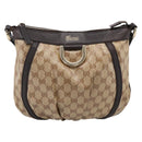 GUCCI GG Crystal Shoulder Bag Coated Canvas Outlet Beige 265691 Auth BA16190-13