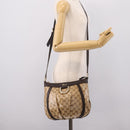 GUCCI GG Crystal Shoulder Bag Coated Canvas Outlet Beige 265691 Auth BA16190-26